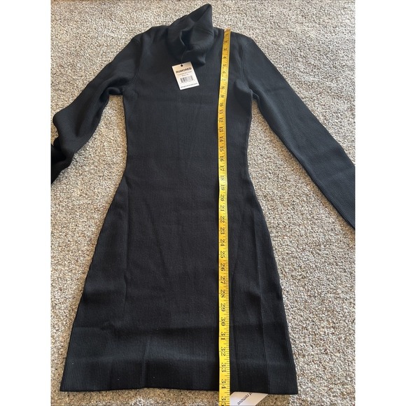 Rumored turtleneck mini dress women black XL NWT Long sleeve - Picture 7 of 7